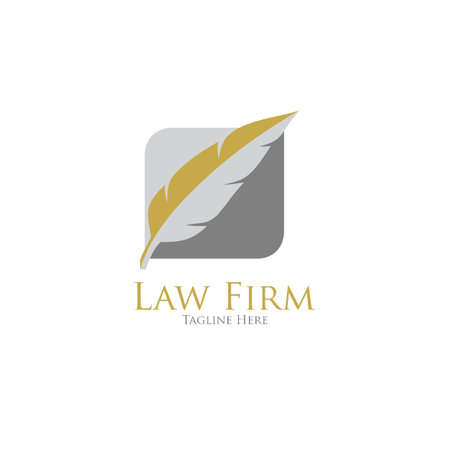Law office illustrations. Vector vintage attorney, advocate labels, juridical firm badges collectionのイラスト素材