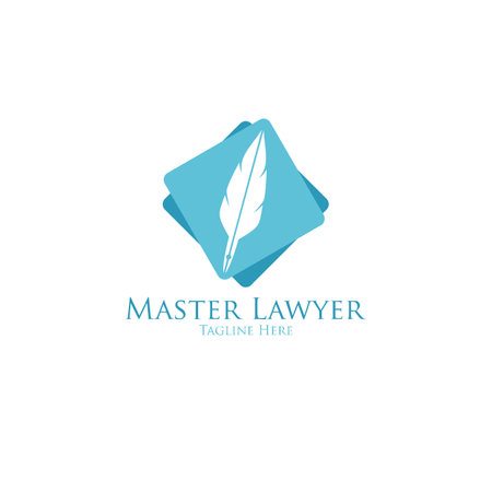 Legal office icon with symbol of judge gavel, justice law code Lawyer or advocate emblemのイラスト素材