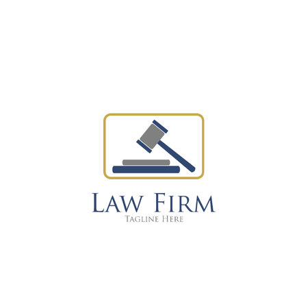 Law firm logo icon design template vectorのイラスト素材