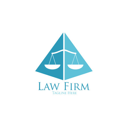 law firm logo icon. Symbol for Justice, Law Offices, Attorney services, lawyer, logo design inspiration.のイラスト素材