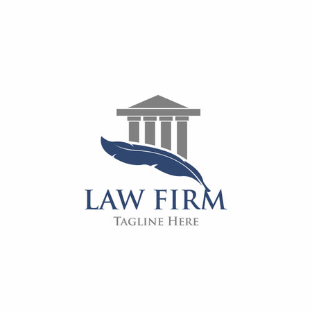 law firm logo templateのイラスト素材