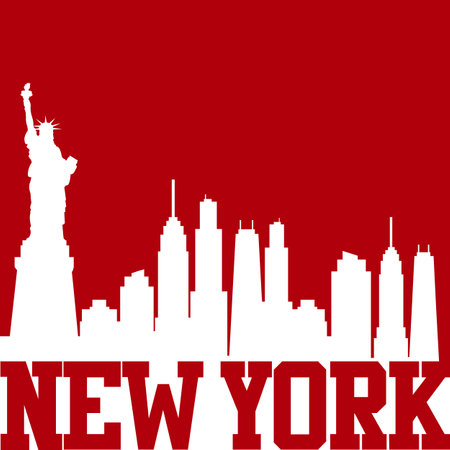 Attractive and Memorable Solid And Bold Liberty Statue Graphic Symbolのイラスト素材