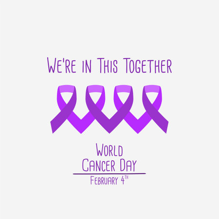Illustration Design Of 4 February World Cancer Day Posterのイラスト素材