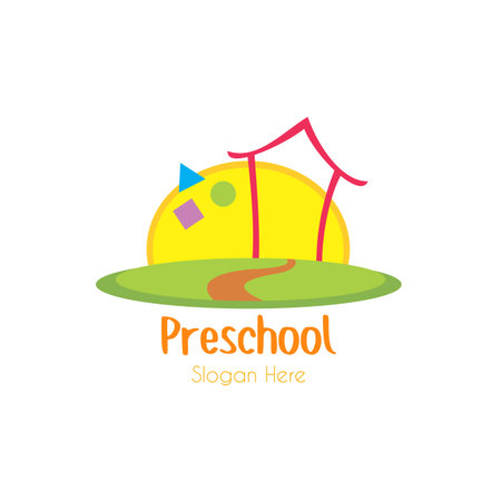 Preschool Logo Design Vector Templateのイラスト素材