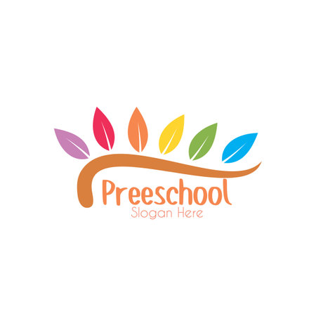 Children play, Playgroup, preschool, kindergarten logo vectorのイラスト素材
