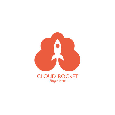 Rocket logo concept design Vector illustrationのイラスト素材