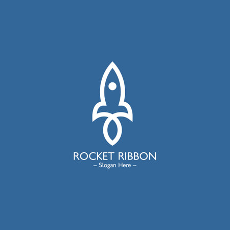 rocket advance technology launching vector logo designのイラスト素材