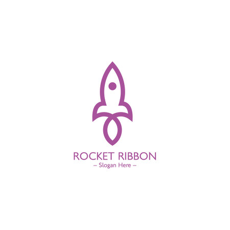 Rocket Launch type logo vector design illustrationのイラスト素材