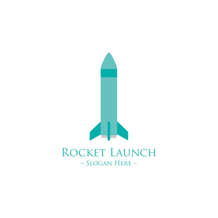 Vector Rocket Design Logo, elements, icons, symbols, abstract, set, shapes flat styleのイラスト素材