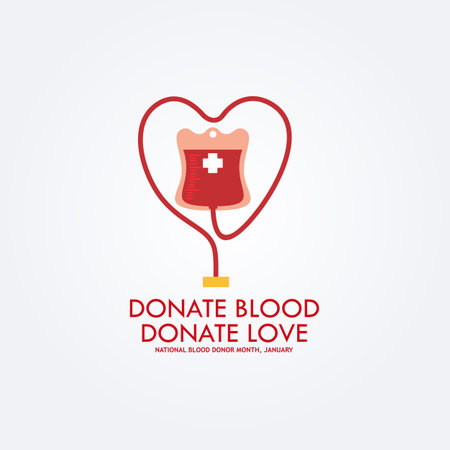 Vector Illustration of Blood Donation. World blood donor day.のイラスト素材
