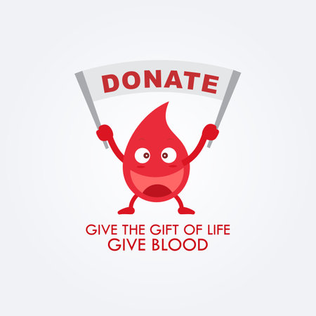 Blood drop donor vector illustrationのイラスト素材