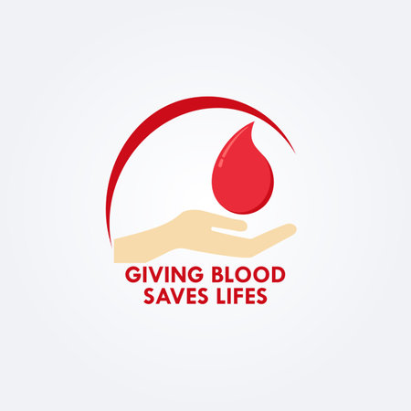 Donate blood bag vector template background illustration.のイラスト素材