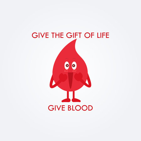 World blood donor day, Blood donation concept background, Blood bag, vector illustrationのイラスト素材