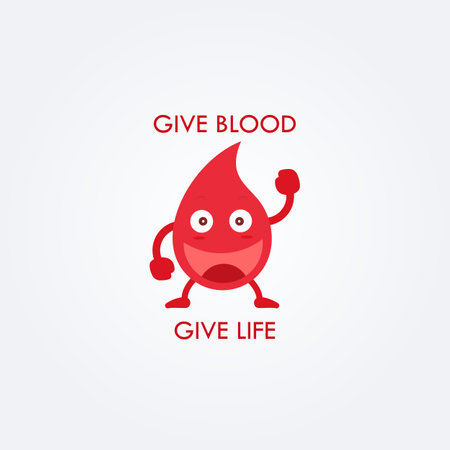 Blood donation vector illustration. Blood Donor Day. Save a life. Infusion therapy. Cardiology healthcare.のイラスト素材