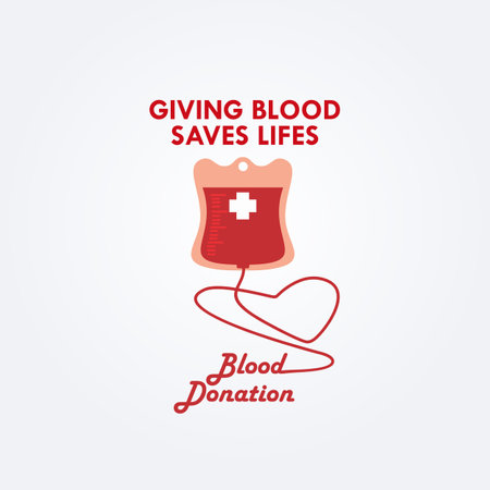 Blood donation to save lives for patients or injured persons.のイラスト素材