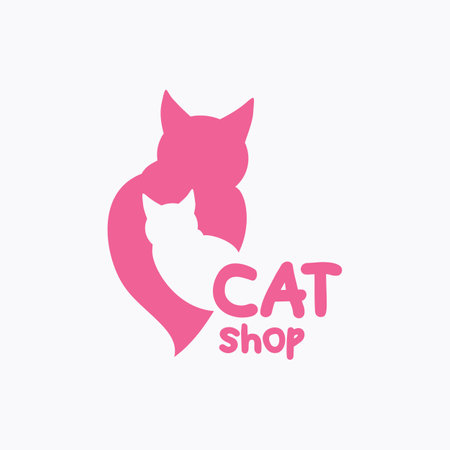 Love Pet Logo Design Template. Modern Design. Flat Style. Vector Illustrationのイラスト素材