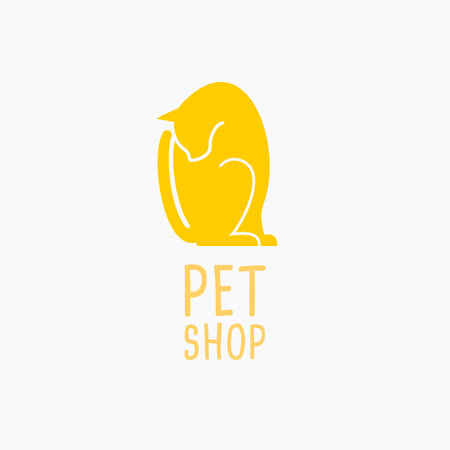 Pet shop logo. Animals cat, dog icon. Vector illustrationのイラスト素材