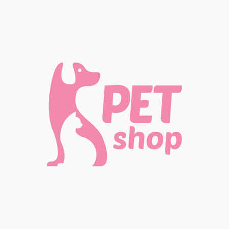 Pets shop logo vector design templateのイラスト素材