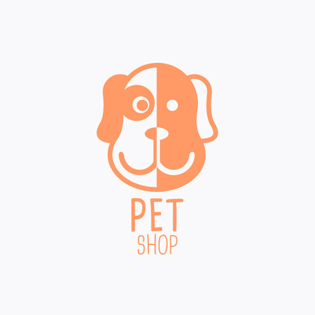 DogCat Pet Shop Clinic Vector Logo Template. This logo could be use as logo of pet shop, pet clinic, or othersのイラスト素材