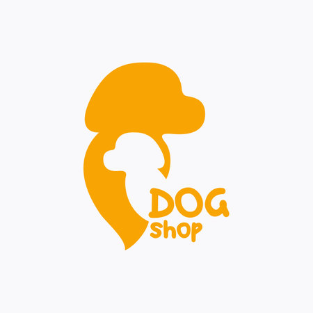 Pet shop logo design template. Store with goods and accessories for animals label.のイラスト素材