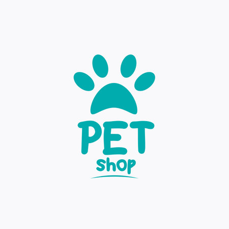 Pet Shop Logo Design For Business. Pet Shop Icon. Modern Design, Vector Illustration. Flat Logo.のイラスト素材