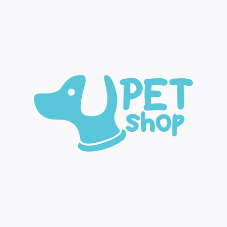 Dog Cat Pet Logo Design. Flat Design Template. Modern Minimalist Vector Illustrationのイラスト素材