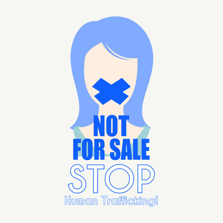 Stop Human Trafficking Vector Illustration Designのイラスト素材