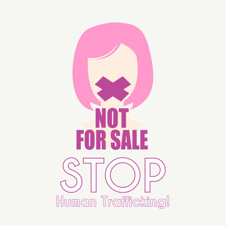 Stop Human Trafficking Vector Concept Human Sale.のイラスト素材