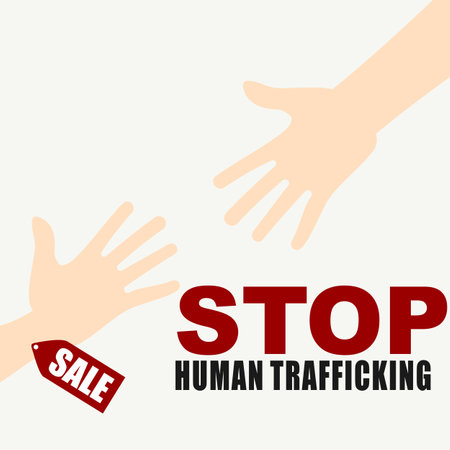 human trafficking day design.stop human trafficking design concept design.のイラスト素材