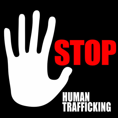 stop human trafficking logo templateのイラスト素材