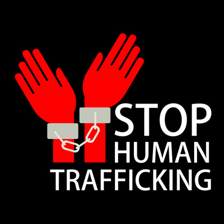 Stop Human Trafficking Vector Concept Human Sale.のイラスト素材