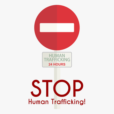 Stop Human Trafficking Vector Concept Human Sale.のイラスト素材