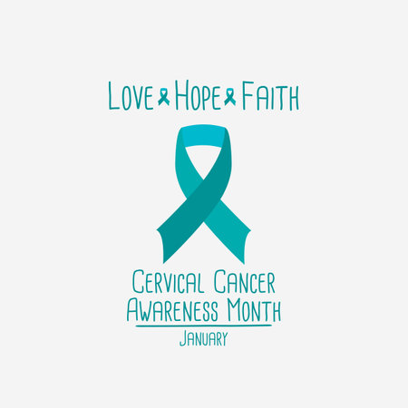 January is a cervical cancer awareness month. Healthcare, medicine and early prevention concept.のイラスト素材