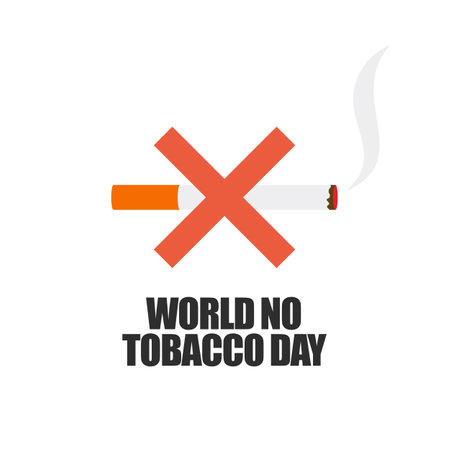 World No Tobacco Day Concept Stop Smoking.vector illustrationのイラスト素材