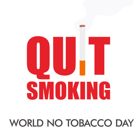 May 31st World No Tobacco Day. No Smoking Day Awareness. Poison of cigarette. Vector. Illustration.のイラスト素材