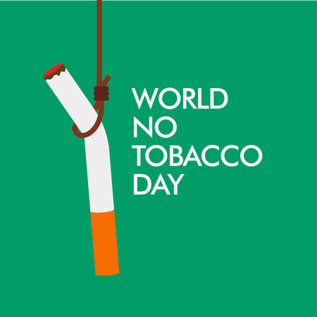 concept of no smoking and World No Tobacco Day with lung and cigarette.のイラスト素材