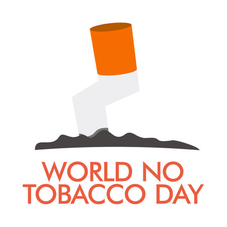 Vector illustration,poster or banner for world no tobacco day.stop tobaccoのイラスト素材