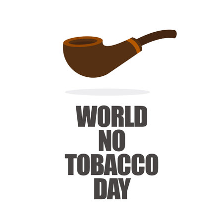 concept of no smoking and World No Tobacco Day with family vector flat style.のイラスト素材