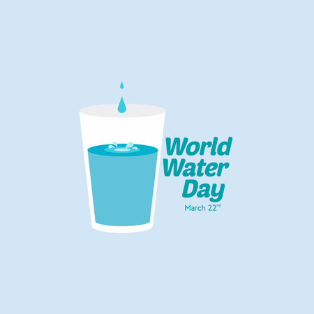 concept of ecology and wolrd water day . Flat vector designのイラスト素材