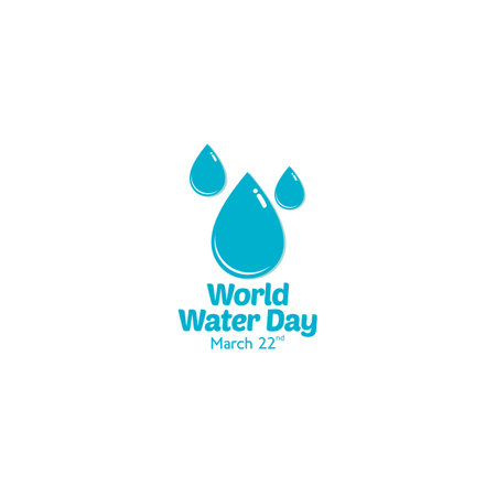 concept of ecology and world water day with family. Flat vector illustrationのイラスト素材