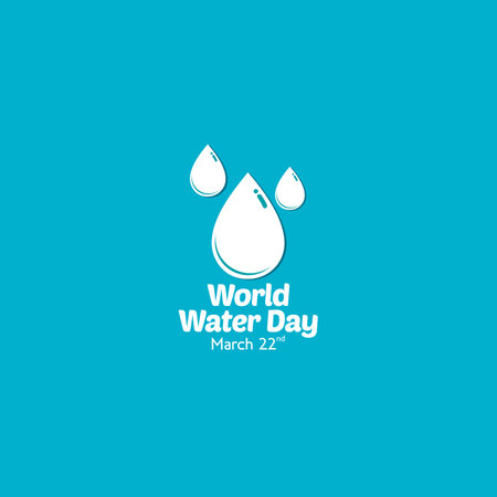 concept of ecology and world water day . Flat design templateのイラスト素材
