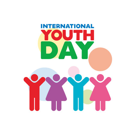 International Youth day,12 August, Vector illustration designのイラスト素材