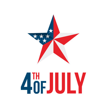 4th of July. USA Independence Day. 4th of July illustration. Vector designのイラスト素材