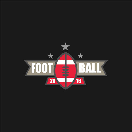 Vector American Football logos and insignias. Vector isolated sport icon design illustrationのイラスト素材