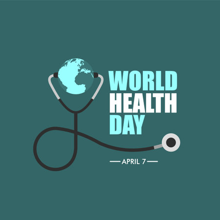 Vector illustration on the theme of World Health Day observed on April 7th every year.のイラスト素材