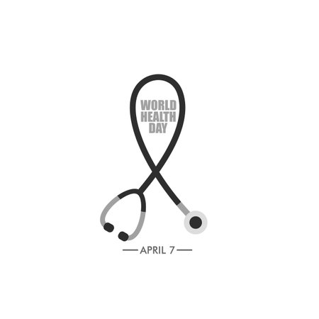 World Health Day Campaign Logo Icon Design Template. Earth Vector Illustrationのイラスト素材