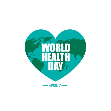 World health day concept with globe and stethoscope vector illustrationのイラスト素材