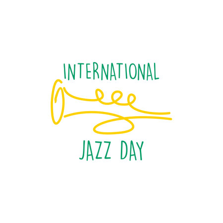 International Jazz Day. April 30. Abstract guitar background. Flat design vector. Poster, banner, card, background. Eps 10.のイラスト素材