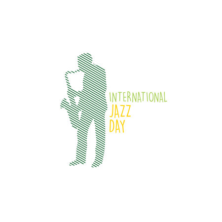 International Jazz Day background. Arts and Entertainment, Music. Vector illustration.のイラスト素材