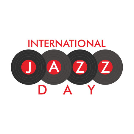 International Jazz Day Design. Vector Illustration.のイラスト素材